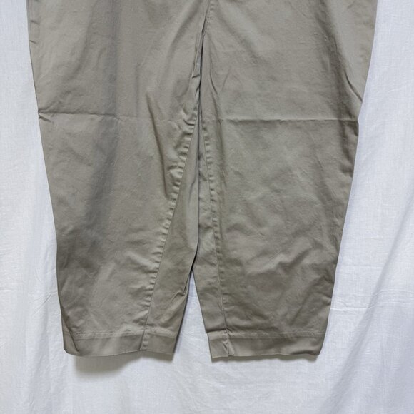 Intro Jonathan Ross Women’s 20W Capri Pants Tan Stretch Cotton Blend Straight - Picture 2 of 8